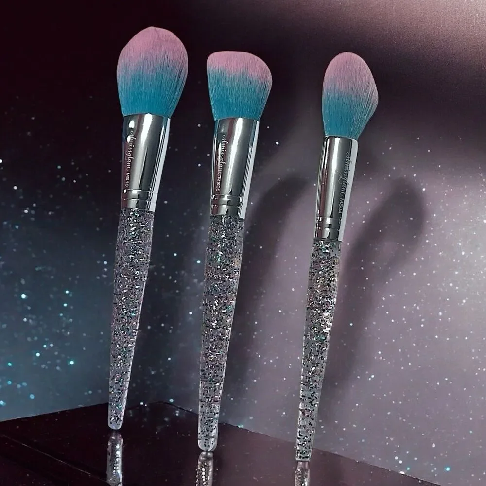 Slmissglam Glitter Face Trio 3pc Makeup Brush Set Brand New In Package MSRP $45